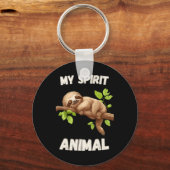 Luiaard is mijn geest dier - luie dutten grappig S Sleutelhanger (Voorkant)