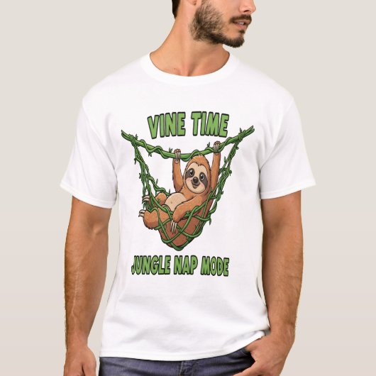 Luiaard Jungle Slaapje T-shirt (Voorkant)