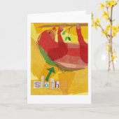 Luiaard! Kaart (Gele Bloem)