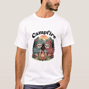 Luiaard kampeer Team Officiële kampvuur T-shirt