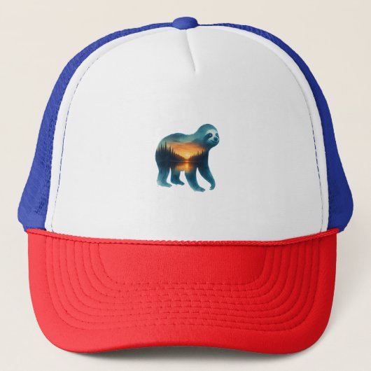 Luiaard Kampeerliefhebber Trucker Pet (Voorkant)