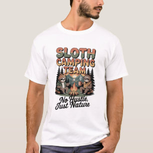luiaard kampeert team met natuur t-shirt