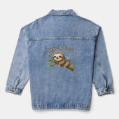 Luiaard – Kampioen Slaap Tijd Denim Jacket (Achterkant)