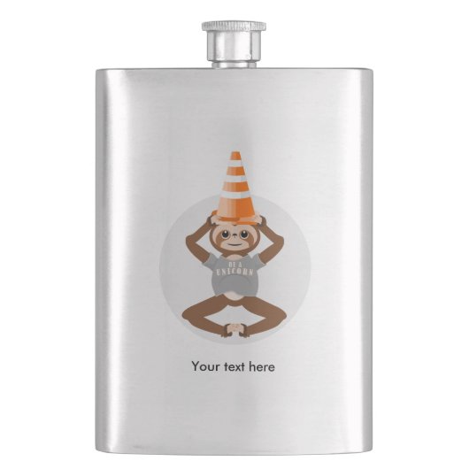 Luiaard kan een eenhoorn veiligheidskegel zijn flacon (Voorkant)