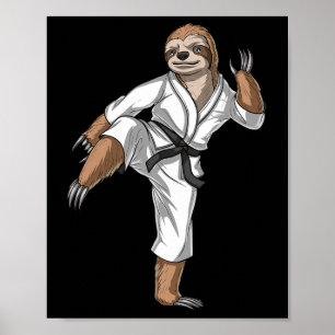 Luiaard Karate Kickboksen Taekwondo Muay Thai Mart Poster