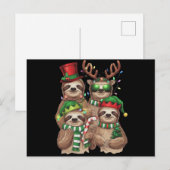 Luiaard Kerst Merry Slothmas Luiaard Liefhebber Gi Feestdagenkaart (Voorkant / Achterkant)