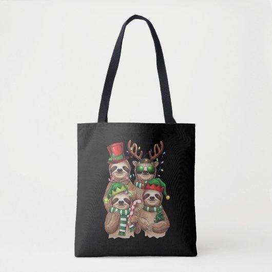 Luiaard Kerst Merry Slothmas Luiaard Liefhebber Gi Tote Bag (Voorkant)