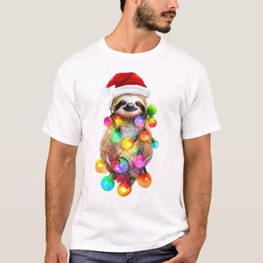 Luiaard Kerst T-shirt (Voorkant)