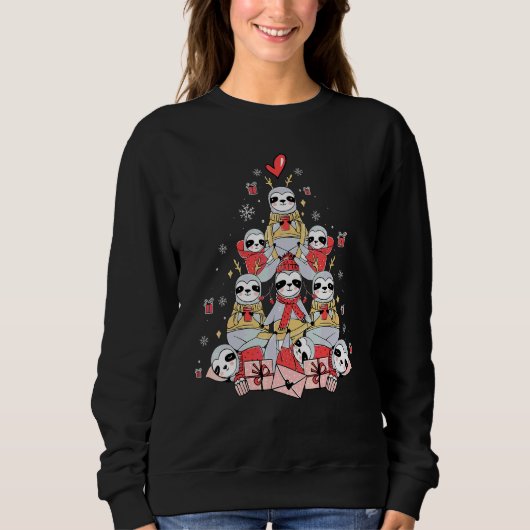 Luiaard Kerstboom Xmas Trui (Voorkant)