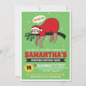 Luiaard Kerstfeest Uitnodiging (Voorkant)