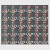 Luiaard kerstfoto cadeaupapier (Vlak)