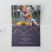 Luiaard Kerstfoto Vakantie Kaart (Binnen)