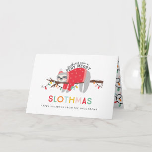 Luiaard kerstkaart. kaart