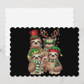 Luiaard Kerstmis vrolijke luiaard Kerstmis Luiaard Feestdagenkaart (Voorkant / Achterkant)