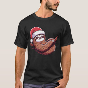 Luiaard Kerstmis Winter Dieren Luiaards jongen T-shirt