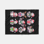 Luiaard kerstverlichting grappige luiaards minnaar fleece deken (Voorkant (Horizontaal))