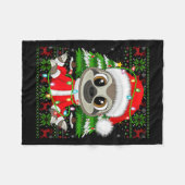 Luiaard Kerstverlichting Kerstman Kostuum Verschri Fleece Deken (Voorkant (Horizontaal))