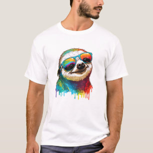 Luiaard Kleurrijke Luiaard Outfit Heren Luiaard Li T-shirt