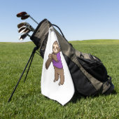 Luiaard knuffelen boomtak dragen Paarse Golfhanddoek (Groen)