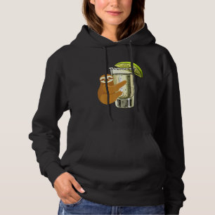 luiaard knuffelen tequila zout Limoen glas luiaard Hoodie