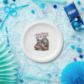 Luiaard Knuffelen Vlag 4 juli Papieren Bordje (Feest)