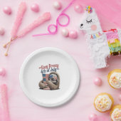 Luiaard Knuffelen Vlag 4 juli Papieren Bordje (Feest)