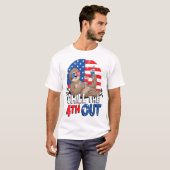 Luiaard Koel de 4e uit Patriottisch VS T-shirt (Voorkant volledig)