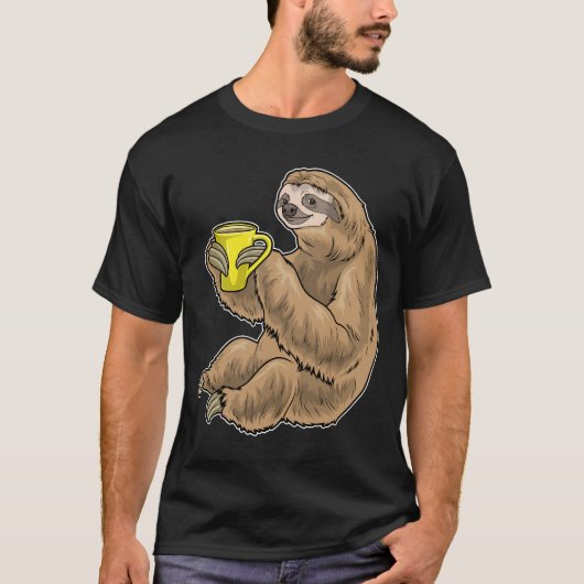 Luiaard koffiemok t-shirt (Voorkant)