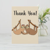 Luiaard Koppel Bedankkaart (Staand voorkant)