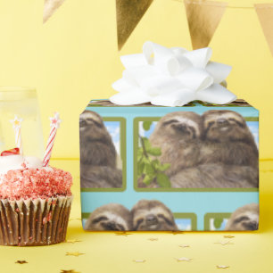 Luiaard Koppel Cadeaupapier