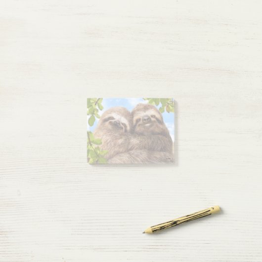 Luiaard Koppel Post-it® Notes (Op bureau)