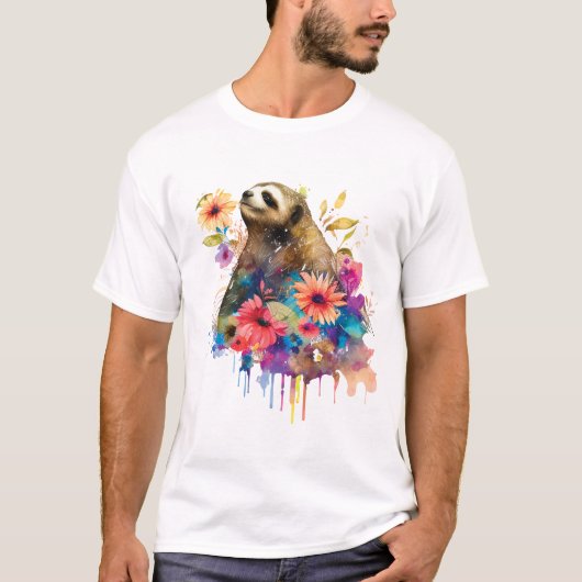 Luiaard Langzaam Leven T-shirt (Voorkant)