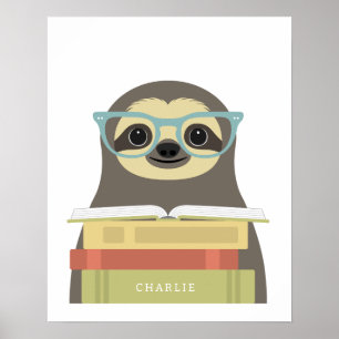 Luiaard Leest Persoonlijke Print