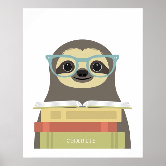 Luiaard Leest Persoonlijke Print (Voorkant)