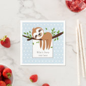 luiaard, leuke luiaard, dierenillustratie servet (Insitu)