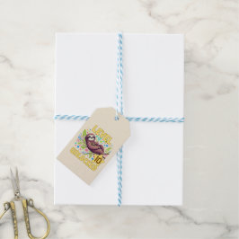Luiaard Level Ontgrendeld Verjaardag Gamer Design Cadeaulabel