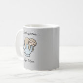 Luiaard Leven Gebeurt Koffie Helpt Grappige Mok (Voorkant links)