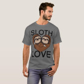 Luiaard Liefde grappig T-shirt (Voorkant volledig)