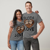 Luiaard Liefde grappig T-shirt (Unisex)