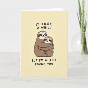 Luiaard Liefde Knuffel Gevonden Kaart