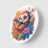 Luiaard liefhebbers Gift Ronde Klok (Hoek)