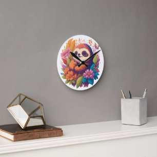 Luiaard liefhebbers Gift Ronde Klok