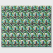 Luiaard likken van een regenboog ijs kegel cadeaupapier (Vlak)