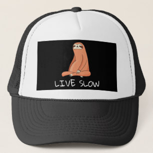 Luiaard Live Slow Trucker Hoed Pet