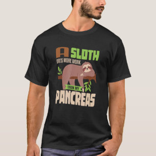 Luiaard lui Pancreas T1D Diabetes T-shirt