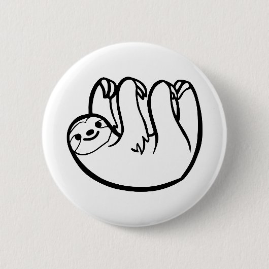 luiaard - Luiaard grappig Ronde Button 5,7 Cm (Voorkant)