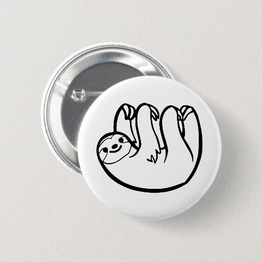 luiaard - Luiaard grappig Ronde Button 5,7 Cm (Voorkant /achterkant)