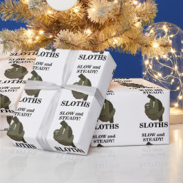 Luiaard luiaards traag en stabiel grappig luiaard cadeaupapier