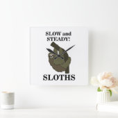 Luiaard luiaards traag en stabiel grappig luiaard vierkante klok (Huis)