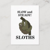 Luiaard luiaards traag en stabiel grappig luiaard visitekaartje (Voorkant)